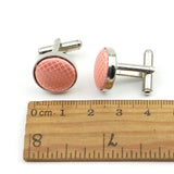 ZONFAZ Solid Color Plaid Cufflinks Simple Design Striped Cuff Buttons