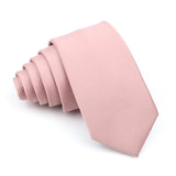 ZONFAZ Solid Color Silk Necktie Skinny Casual Wedding Tie