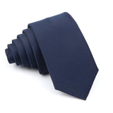 ZONFAZ Solid Color Silk Necktie Skinny Casual Wedding Tie