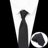 ZONFAZ Solid Color Silk Necktie Skinny Casual Wedding Tie