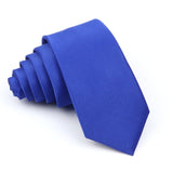 ZONFAZ Solid Color Silk Necktie Skinny Casual Wedding Tie