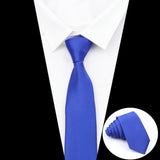 ZONFAZ Solid Color Silk Necktie Skinny Casual Wedding Tie