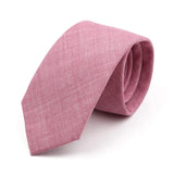 ZONFAZ Solid Color Skinny Handmade Cotton Ties for Men Women Wedding Party Neckties