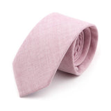 ZONFAZ Solid Color Skinny Handmade Cotton Ties for Men Women Wedding Party Neckties