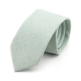 ZONFAZ Solid Color Skinny Handmade Cotton Ties for Men Women Wedding Party Neckties