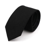 ZONFAZ Solid Color Skinny Handmade Cotton Ties for Men Women Wedding Party Neckties