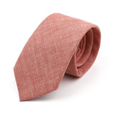 ZONFAZ Solid Color Skinny Handmade Cotton Ties for Men Women Wedding Party Neckties