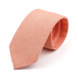 ZONFAZ Solid Color Skinny Handmade Cotton Ties for Men Women Wedding Party Neckties