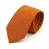 ZONFAZ Solid Color Skinny Handmade Cotton Ties for Men Women Wedding Party Neckties