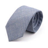 ZONFAZ Solid Color Skinny Handmade Cotton Ties for Men Women Wedding Party Neckties