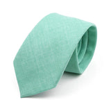 ZONFAZ Solid Color Skinny Handmade Cotton Ties for Men Women Wedding Party Neckties