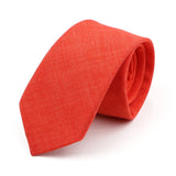 ZONFAZ Solid Color Skinny Handmade Cotton Ties for Men Women Wedding Party Neckties