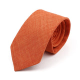 ZONFAZ Solid Color Skinny Handmade Cotton Ties for Men Women Wedding Party Neckties