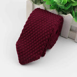 ZONFAZ Solid Color Skinny Knitted Ties