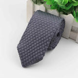 ZONFAZ Solid Color Skinny Knitted Ties