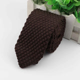 ZONFAZ Solid Color Skinny Knitted Ties