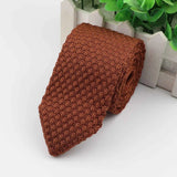 ZONFAZ Solid Color Skinny Knitted Ties