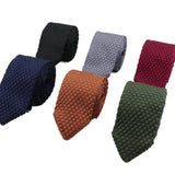 ZONFAZ Solid Color Skinny Knitted Ties