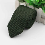 ZONFAZ Solid Color Skinny Knitted Ties