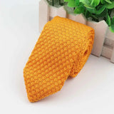 ZONFAZ Solid Color Skinny Knitted Ties