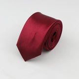 ZONFAZ Solid Color Slim Necktie 5cm Width