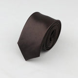 ZONFAZ Solid Color Slim Necktie 5cm Width