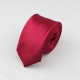 ZONFAZ Solid Color Slim Necktie 5cm Width