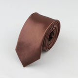 ZONFAZ Solid Color Slim Necktie 5cm Width