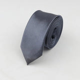 ZONFAZ Solid Color Slim Necktie 5cm Width