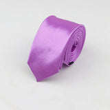 ZONFAZ Solid Color Slim Necktie 5cm Width