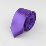 ZONFAZ Solid Color Slim Necktie 5cm Width