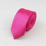 ZONFAZ Solid Color Slim Necktie 5cm Width