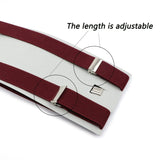 ZONFAZ Solid Color Suspenders for Men Adjustable Elastic Belts Y - back Braces