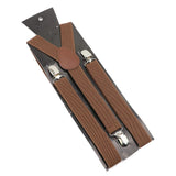 ZONFAZ Solid Color Suspenders for Men Adjustable Elastic Belts Y - back Braces