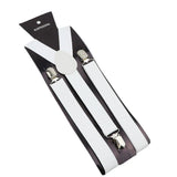 ZONFAZ Solid Color Suspenders for Men Adjustable Elastic Belts Y - back Braces