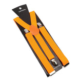 ZONFAZ Solid Color Suspenders for Men Adjustable Elastic Belts Y - back Braces