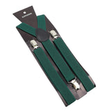 ZONFAZ Solid Color Suspenders for Men Adjustable Elastic Belts Y - back Braces