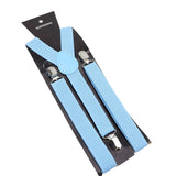 ZONFAZ Solid Color Suspenders for Men Adjustable Elastic Belts Y - back Braces