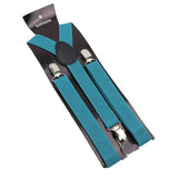 ZONFAZ Solid Color Suspenders for Men Adjustable Elastic Belts Y - back Braces