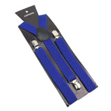 ZONFAZ Solid Color Suspenders for Men Adjustable Elastic Belts Y - back Braces