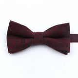 ZONFAZ Solid Color Wool Cotton Bow Tie