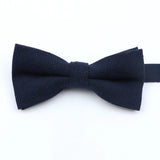 ZONFAZ Solid Color Wool Cotton Bow Tie