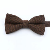 ZONFAZ Solid Color Wool Cotton Bow Tie