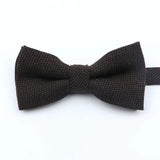 ZONFAZ Solid Color Wool Cotton Bow Tie