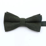 ZONFAZ Solid Color Wool Cotton Bow Tie