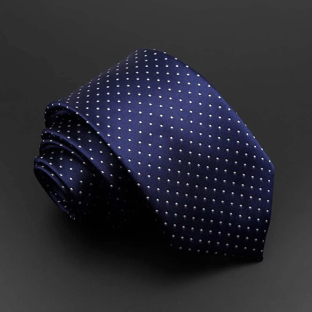 ZONFAZ Solid Silk Necktie Polka Dot Skinny Ties