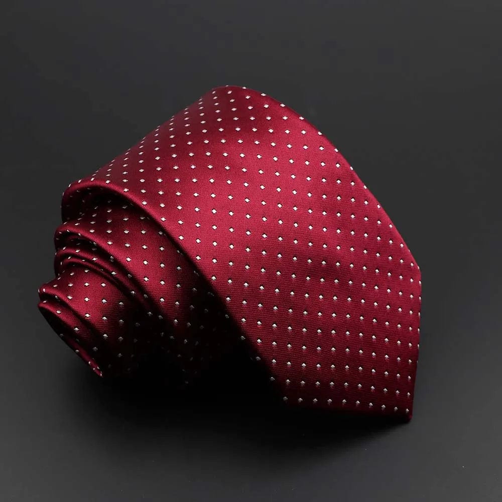 ZONFAZ Solid Silk Necktie Polka Dot Skinny Ties