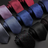 ZONFAZ Solid Silk Necktie Polka Dot Skinny Ties