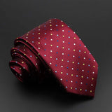 ZONFAZ Solid Silk Necktie Polka Dot Skinny Ties