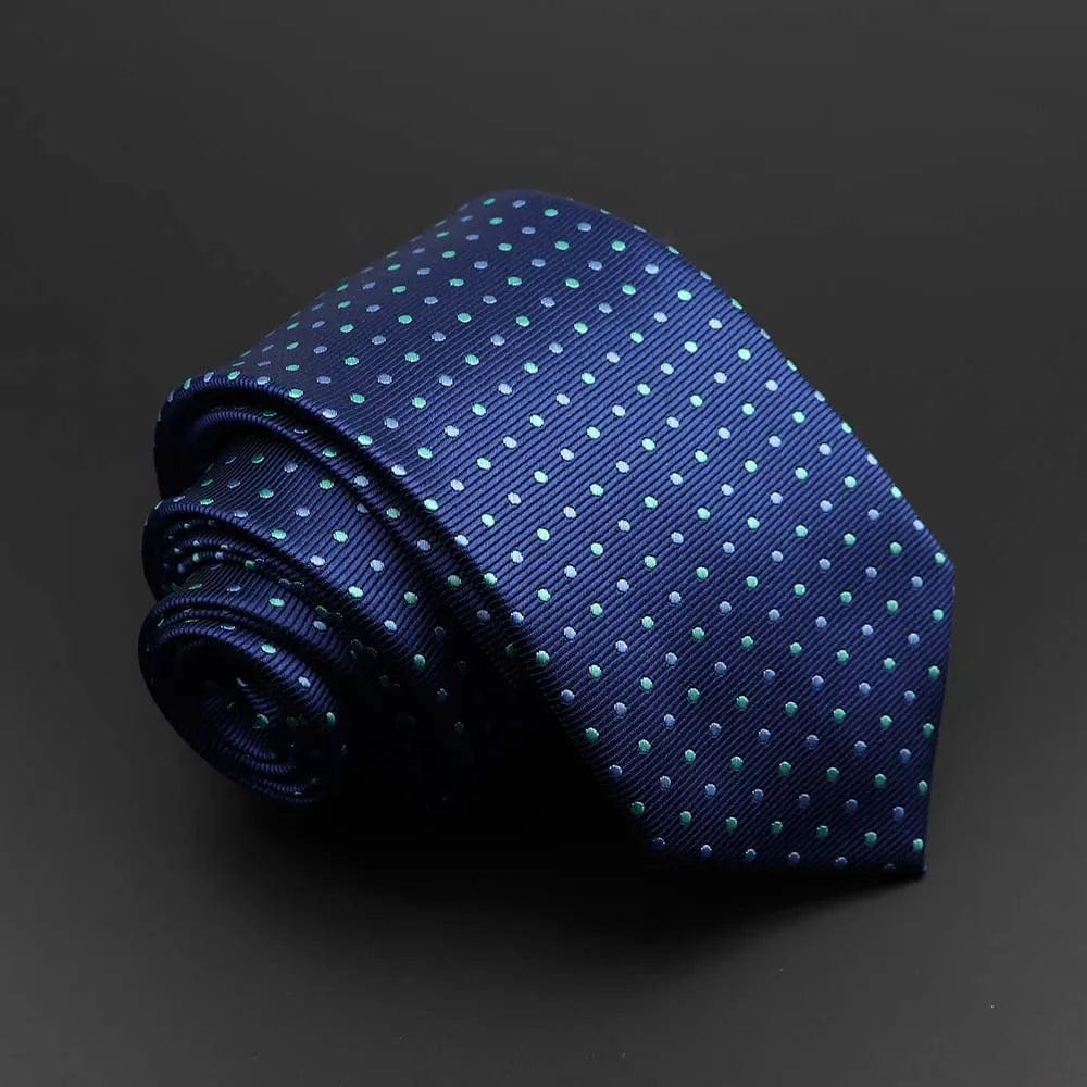 ZONFAZ Solid Silk Necktie Polka Dot Skinny Ties